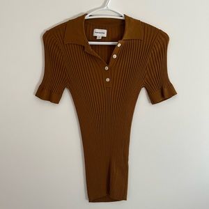 Frank & Oak Ribbed Short Sleeve Polo